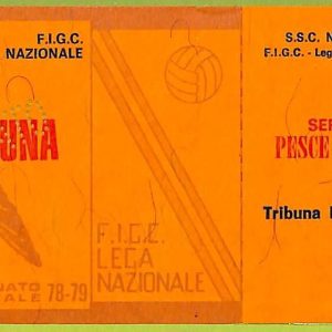 ZA1073 - Vecchio  BIGLIETTO PARTITA  CALCIO -  1978/1979: Napoli