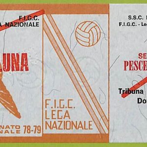 ZA1077 - Vecchio  BIGLIETTO PARTITA  CALCIO -  1978/1979: Napoli