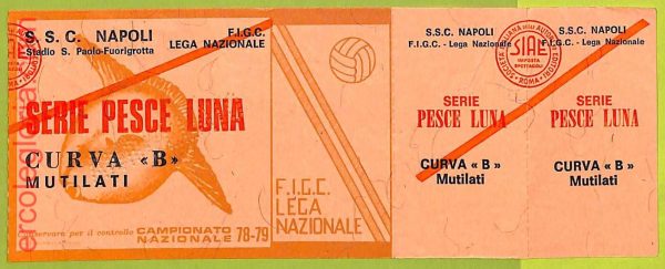 ZA1078 - Vecchio  BIGLIETTO PARTITA  CALCIO -  1978/1979: Napoli