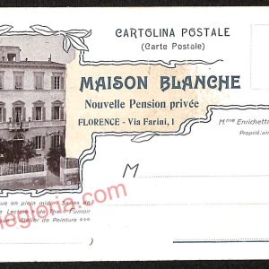 ae7293 - CARTOLINA D'EPOCA - Firenze Città - Maison Blanche