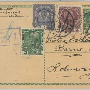 75022 - AUSTRIA - POSTAL HISTORY - STATIONERY CARD with ADDED FRANKING 1916