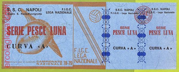 ZA1082 - Vecchio  BIGLIETTO PARTITA  CALCIO -  1978/1979: Napoli - immagine 2