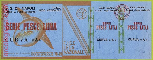 ZA1082 - Vecchio  BIGLIETTO PARTITA  CALCIO -  1978/1979: Napoli - immagine 3