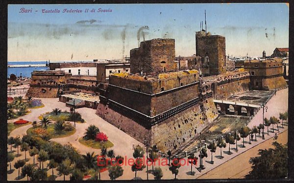 ae0790 - CARTOLINA  D'EPOCA - Bari Città - Castello Federico II