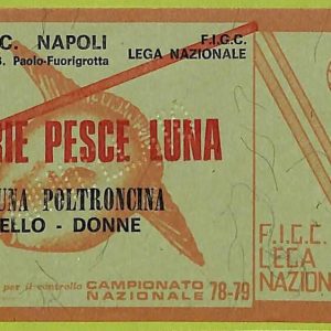 ZA1090 - Vecchio  BIGLIETTO PARTITA  CALCIO -  1978/1979: Napoli