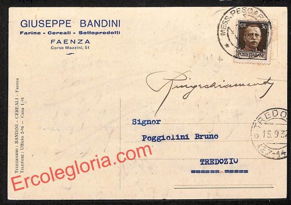 ah9335 - STORIA POSTALE - Ravenna Provincia - Faenza