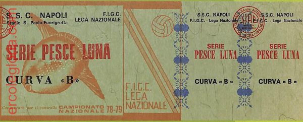 ZA1091 - Vecchio  BIGLIETTO PARTITA  CALCIO -  1978/1979: Napoli