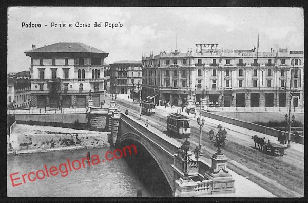 ah4147 - CARTOLINA D'EPOCA - Padova Città - Ponte e Corso del Popolo