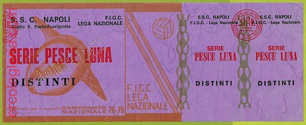 ZA1092 - Vecchio  BIGLIETTO PARTITA  CALCIO -  1978/1979: Napoli