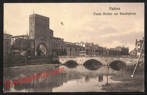 ah4158 - CARTOLINA D'EPOCA - Padova Città - Ponte Molino sul Bacchiglione