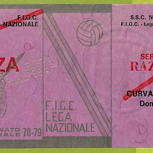 ZA1122 - Vecchio  BIGLIETTO PARTITA  CALCIO -  1978/1979: Napoli