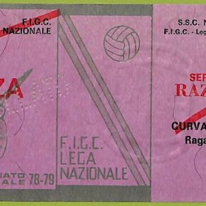 ZA1123 - Vecchio  BIGLIETTO PARTITA  CALCIO -  1978/1979: Napoli