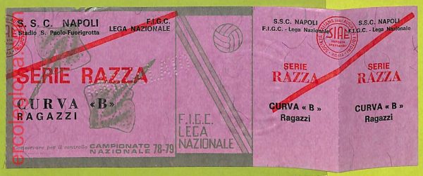 ZA1123 - Vecchio  BIGLIETTO PARTITA  CALCIO -  1978/1979: Napoli - immagine 2