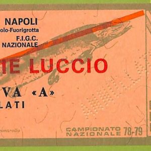 ZA1137 - Vecchio  BIGLIETTO PARTITA  CALCIO -  1978/1979: Napoli