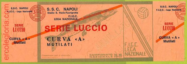 ZA1137 - Vecchio  BIGLIETTO PARTITA  CALCIO -  1978/1979: Napoli