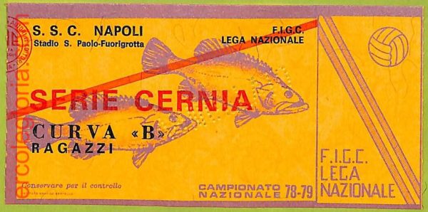 ZA1152 - Vecchio  BIGLIETTO PARTITA  CALCIO -  1978/1979: Napoli
