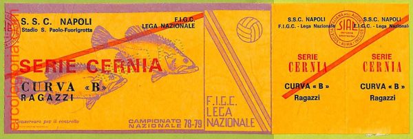 ZA1152 - Vecchio  BIGLIETTO PARTITA  CALCIO -  1978/1979: Napoli - immagine 2