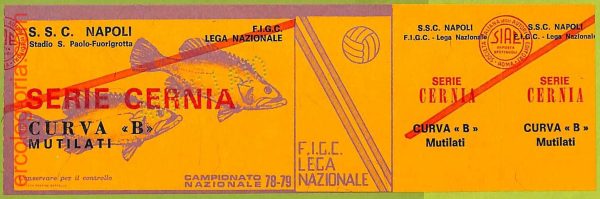 ZA1153 - Vecchio  BIGLIETTO PARTITA  CALCIO -  1978/1979: Napoli