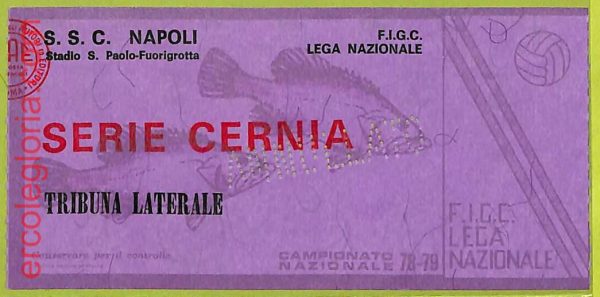 ZA1154 - Vecchio  BIGLIETTO PARTITA  CALCIO -  1978/1979: Napoli