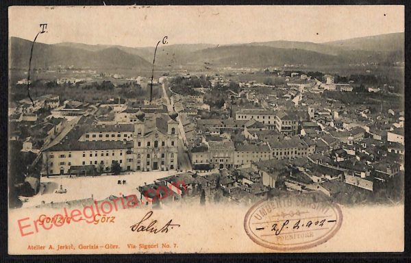 ag1718 - CARTOLINA D'EPOCA - Gorizia Città - Panorama  1902