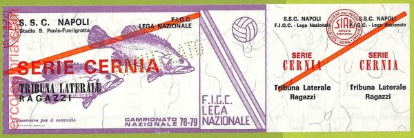 ZA1155 - Vecchio  BIGLIETTO PARTITA  CALCIO -  1978/1979: Napoli