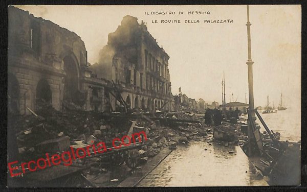 ag8525 - CARTOLINA D'EPOCA - Messina Città - Le Rovine della Palazzata