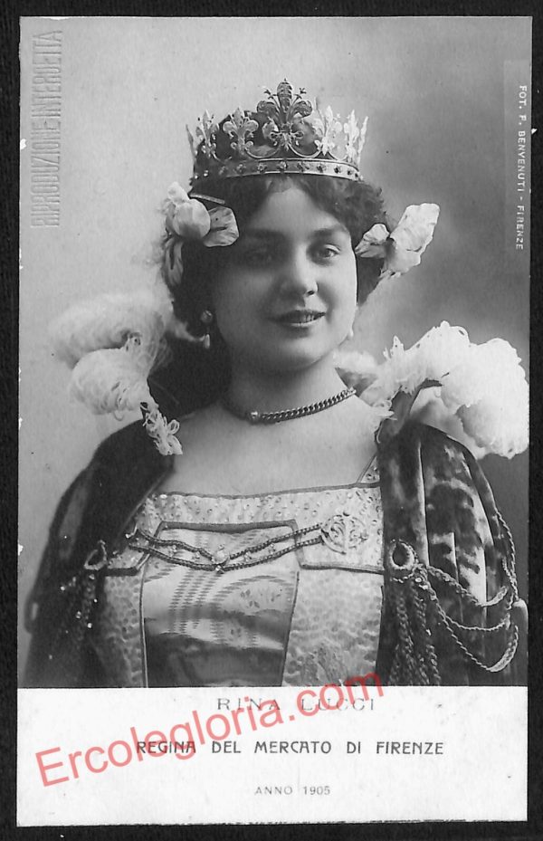 ae7336 - CARTOLINA D'EPOCA- Firenze - Rina Lucci  Regina del Mercato di Firenze