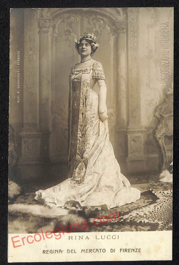 ae7337 - CARTOLINA D'EPOCA- Firenze - Rina Lucci  Regina del Mercato di Firenze