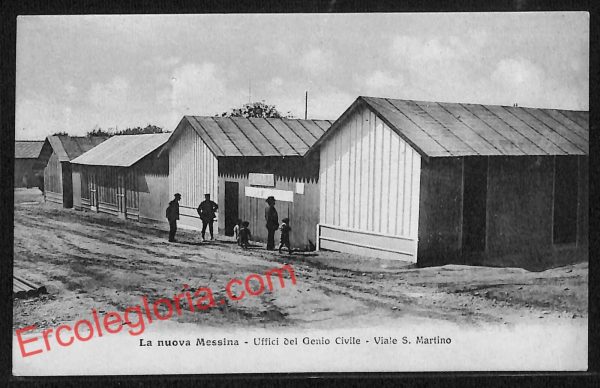 ag8548 - CARTOLINA D'EPOCA - Messina Città - Uffici del Genio Civili