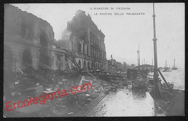 ag8560 - CARTOLINA D'EPOCA - Messina Città - Le Rovine della Palazzata