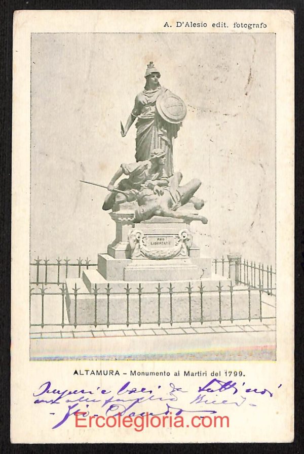 ae0838 - CARTOLINA  D'EPOCA - Bari Provincia - Altamura  1902