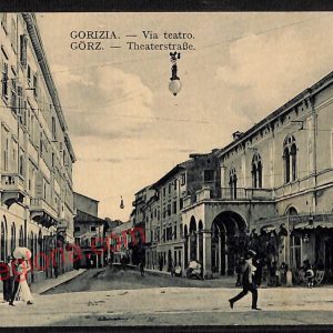 ag1741 - CARTOLINA D'EPOCA - Gorizia Città - Via Teatro