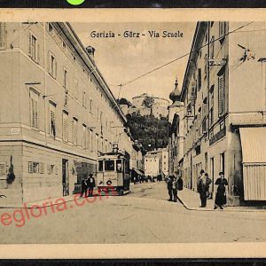 ag1743 - CARTOLINA D'EPOCA - Gorizia Città - Via Scuole