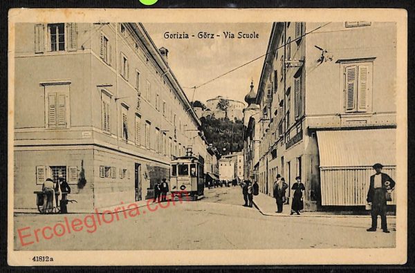 ag1743 - CARTOLINA D'EPOCA - Gorizia Città - Via Scuole