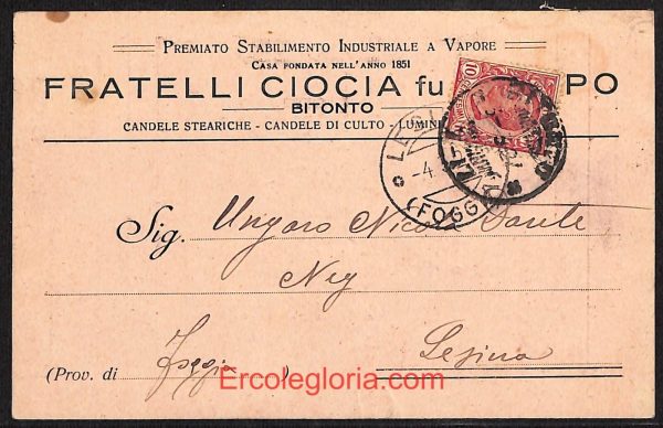 ae0847 - CARTOLINA  D'EPOCA - Bari Provincia - Bitonto