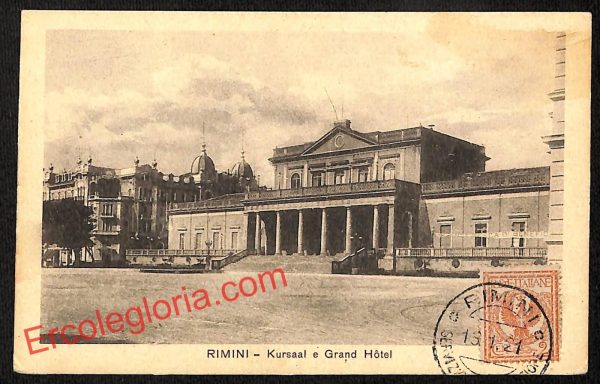 ai0595 - CARTOLINA D'EPOCA - Rimini Città - Kursaal e Grand Hotel