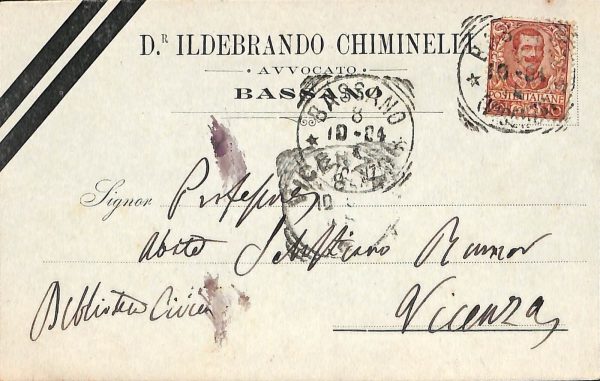 ab4195 -  CARTOLINA  D'EPOCA - Vicenza 1904