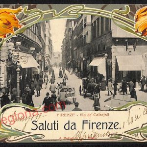 ae7361 - CARTOLINA D'EPOCA - Firenze Città - Via de' Calzajoli