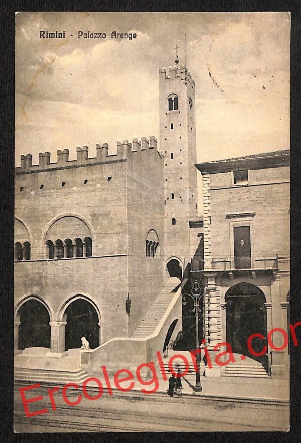 ai0608 - CARTOLINA D'EPOCA - Rimini Città - Palazzo Arengo