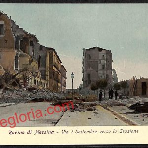ag8568 - CARTOLINA D'EPOCA - Messina Città - Via I Settembre