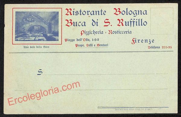 ae7366 - CARTOLINA D'EPOCA - Firenze - Ristorante Bologna Buca di S. Ruffillo