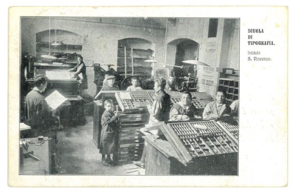 P3058 - MILANO, SCUOLA DI TIPOGRAFIA 1929, RARA
