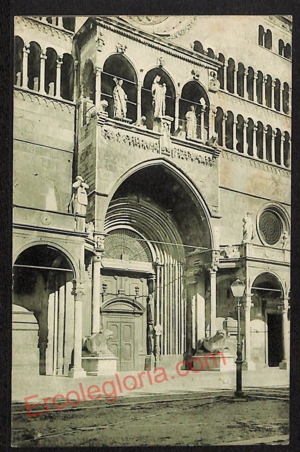 ae5479 - CARTOLINA D'EPOCA - Cremona Città - Porta centrale della Cattedrale