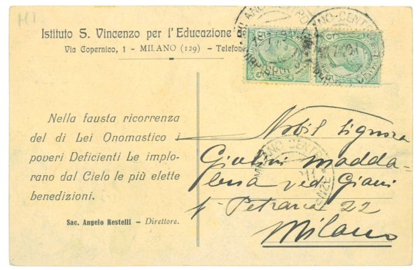 P3058 - MILANO, SCUOLA DI TIPOGRAFIA 1929, RARA - immagine 2