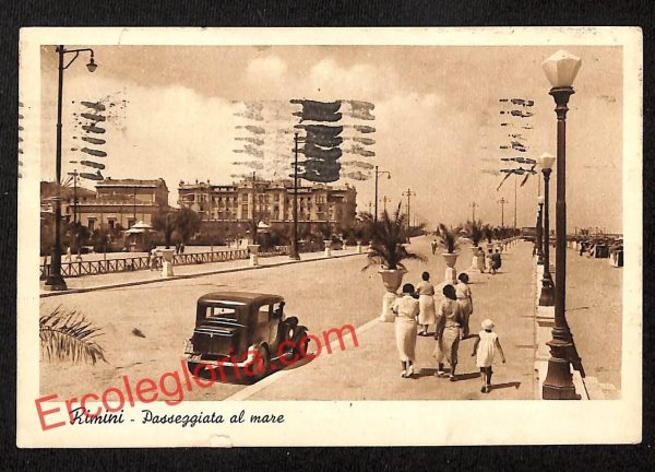 ai0627 - CARTOLINA D'EPOCA - Rimini Città - Passeggiata al Mare