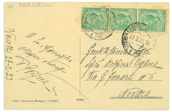 P3066 - VERCELLI, 1923 CONGRESSO EUCARISTICO NAZIONALE - immagine 2