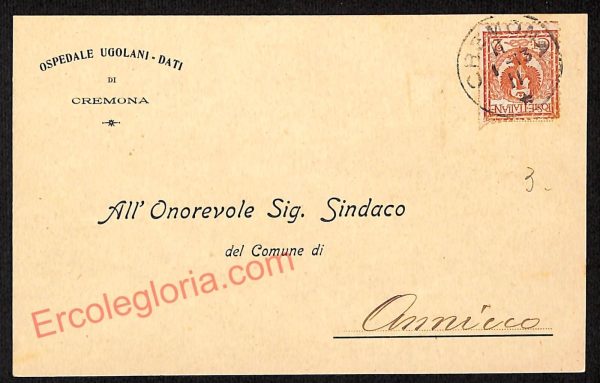ae5488 - CARTOLINA D'EPOCA -Cremona Città - Ospedale Ugolani