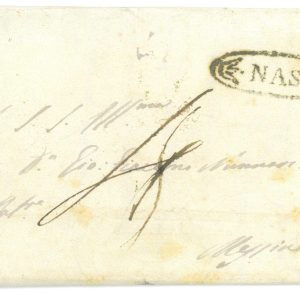 P3955 - SICLIA 1857 (O 1852?) DA NASO (NERO IN OVALE CON FREGI) A MESSINA