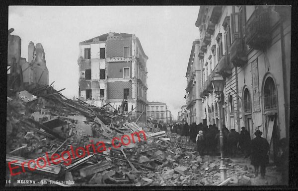 ag8577 - CARTOLINA D'EPOCA - Messina Città - Via I Settembre