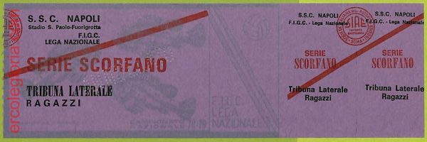 ZA1171 - Vecchio  BIGLIETTO PARTITA  CALCIO -  1978/1979: Napoli